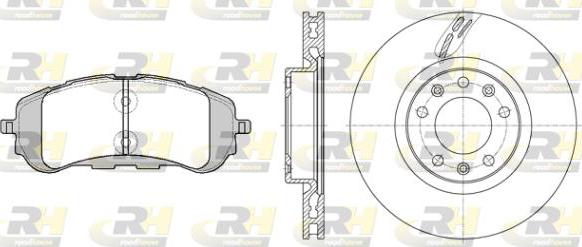 Roadhouse 81559.00 - Комплект гальм, дисковий гальмівний механізм autocars.com.ua