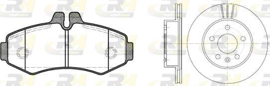 Roadhouse 8701.00 - Комплект гальм, дисковий гальмівний механізм autocars.com.ua