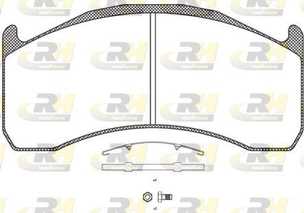 Roadhouse JSX 21072.00 - Тормозные колодки, дисковые, комплект avtokuzovplus.com.ua