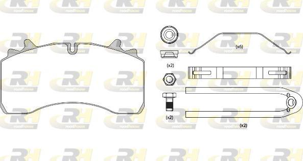 Roadhouse JSX 21075.80 - Гальмівні колодки, дискові гальма autocars.com.ua