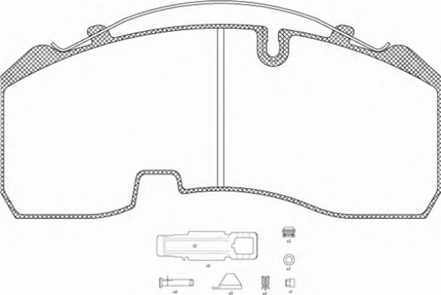 Roadhouse JSX 21084.80 - Тормозные колодки, дисковые, комплект avtokuzovplus.com.ua