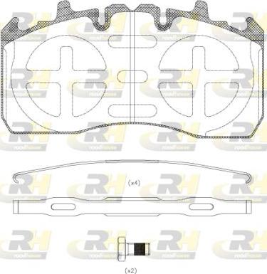 Roadhouse JSX 21383.80 - Гальмівні колодки, дискові гальма autocars.com.ua