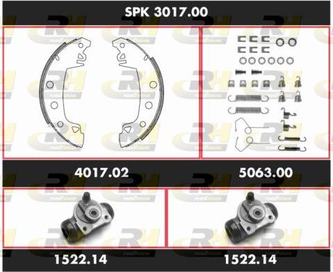 Roadhouse SPK 3017.00 - Комплект тормозных колодок, барабанные avtokuzovplus.com.ua