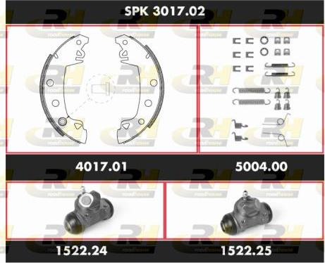 Roadhouse SPK 3017.02 - Комплект гальм, барабанний механізм autocars.com.ua