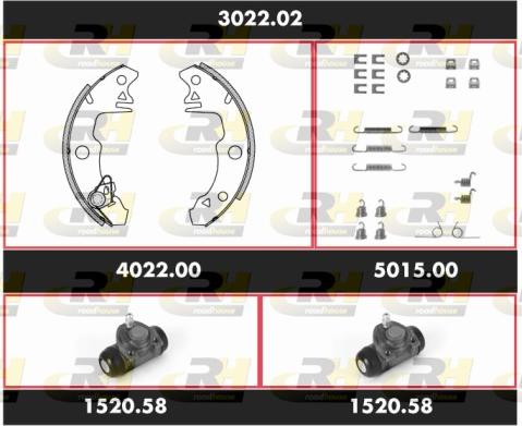 Roadhouse SPK3022.02 - Комплект гальм, барабанний механізм autocars.com.ua