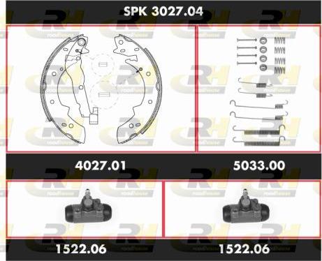 Roadhouse SPK 3027.04 - Комплект тормозных колодок, барабанные autodnr.net