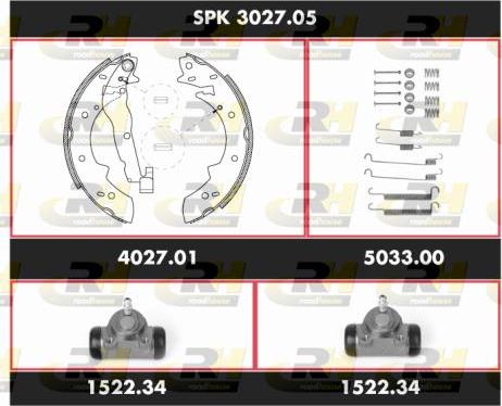 Roadhouse SPK 3027.05 - Комплект тормозных колодок, барабанные autodnr.net