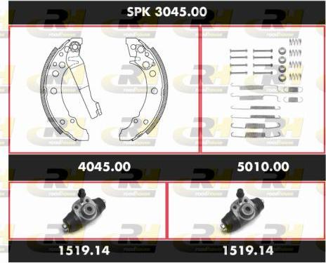 Roadhouse SPK 3045.00 - Комплект гальм, барабанний механізм autocars.com.ua