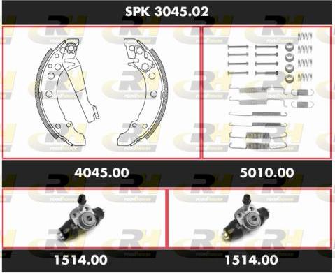 Roadhouse SPK 3045.02 - Комплект гальм, барабанний механізм autocars.com.ua