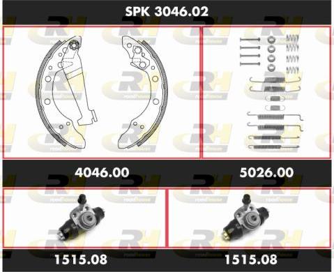 Roadhouse SPK 3046.02 - Комплект гальм, барабанний механізм autocars.com.ua