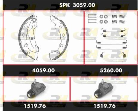 Roadhouse SPK 3059.00 - Комплект тормозных колодок, барабанные autodnr.net