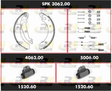 Roadhouse SPK 3062.00 - Комплект тормозных колодок, барабанные avtokuzovplus.com.ua