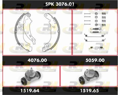 Roadhouse SPK 3076.01 - Комплект тормозных колодок, барабанные avtokuzovplus.com.ua