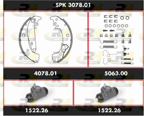 Roadhouse SPK 3078.01 - Комплект гальм, барабанний механізм autocars.com.ua