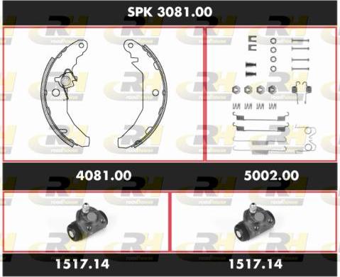 Roadhouse SPK 3081.00 - Комплект тормозных колодок, барабанные avtokuzovplus.com.ua