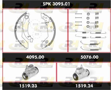 Roadhouse SPK 3095.01 - Комплект гальм, барабанний механізм autocars.com.ua