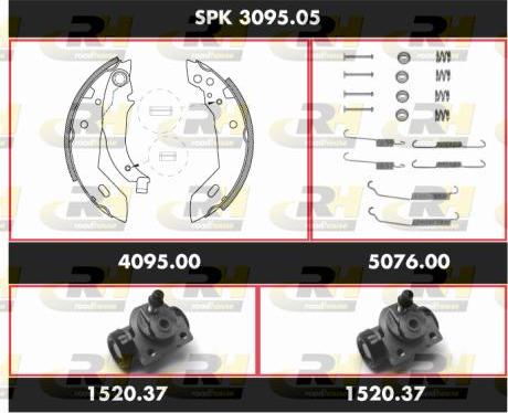 Roadhouse SPK 3095.05 - Комплект гальм, барабанний механізм autocars.com.ua