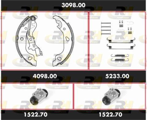 Roadhouse SPK3098.00 - Комплект тормозных колодок, барабанные autodnr.net