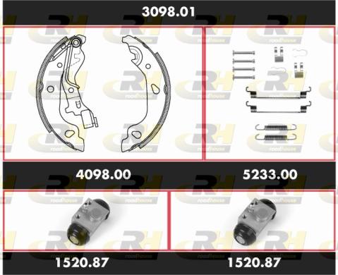 Roadhouse SPK3098.01 - Комплект тормозных колодок, барабанные autodnr.net