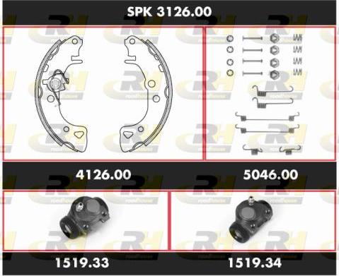 Roadhouse SPK 3126.00 - Комплект гальм, барабанний механізм autocars.com.ua