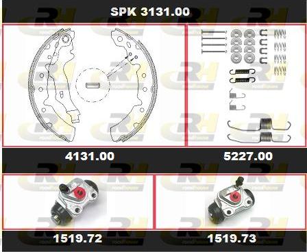 Roadhouse SPK 3131.00 - Комплект гальм, барабанний механізм autocars.com.ua