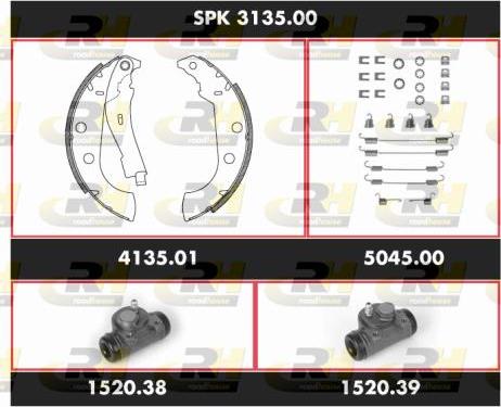 Roadhouse SPK 3135.00 - Комплект тормозных колодок, барабанные avtokuzovplus.com.ua