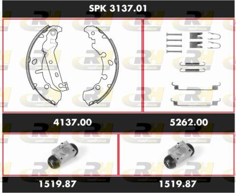 Roadhouse SPK 3137.01 - Комплект гальм, барабанний механізм autocars.com.ua