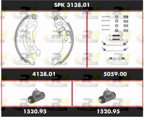 Roadhouse SPK 3138.01 - Комплект гальм, барабанний механізм autocars.com.ua