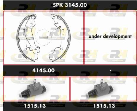 Roadhouse SPK 3145.00 - Комплект гальм, барабанний механізм autocars.com.ua