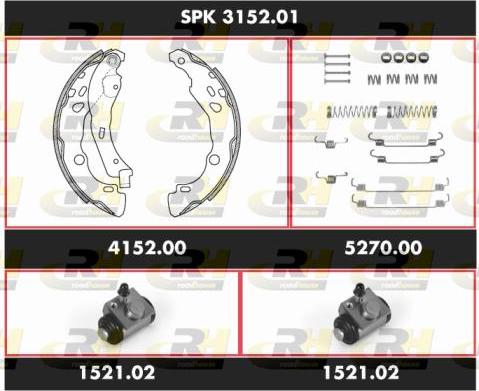 Roadhouse SPK 3152.01 - Комплект гальм, барабанний механізм autocars.com.ua