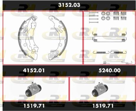 Roadhouse SPK3152.03 - Комплект тормозных колодок, барабанные autodnr.net