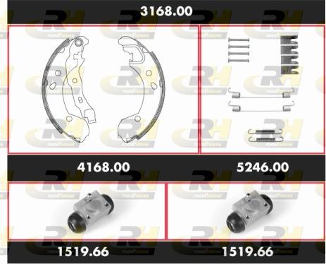 Roadhouse SPK3168.00 - Комплект тормозных колодок, барабанные autodnr.net