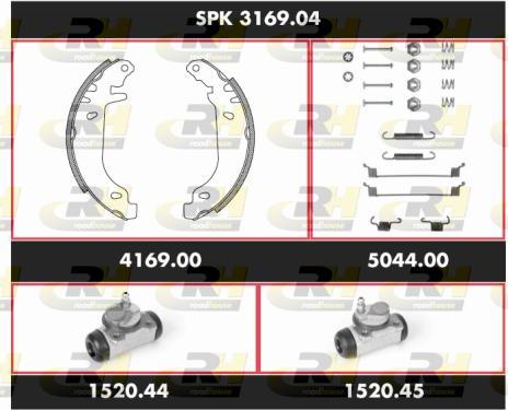 Roadhouse SPK 3169.04 - Комплект гальм, барабанний механізм autocars.com.ua