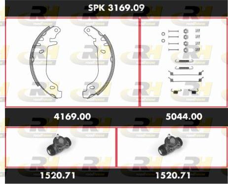 Roadhouse SPK 3169.09 - Комплект гальм, барабанний механізм autocars.com.ua