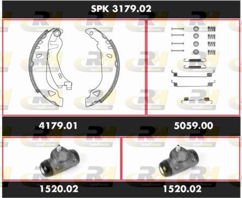 Roadhouse SPK 3179.02 - Комплект гальм, барабанний механізм autocars.com.ua