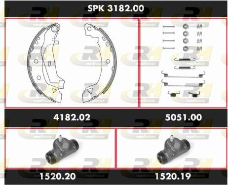 Roadhouse SPK 3182.00 - Комплект гальм, барабанний механізм autocars.com.ua