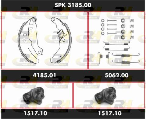 Roadhouse SPK 3185.00 - Комплект гальм, барабанний механізм autocars.com.ua