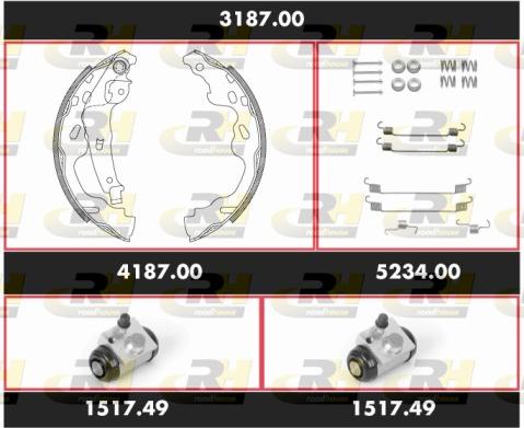 Roadhouse SPK3187.00 - Комплект тормозных колодок, барабанные autodnr.net