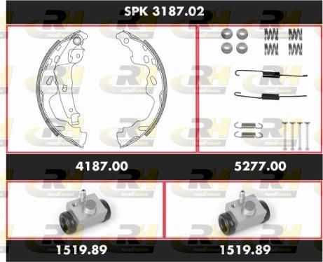 Roadhouse SPK 3187.02 - Комплект тормозных колодок, барабанные autodnr.net