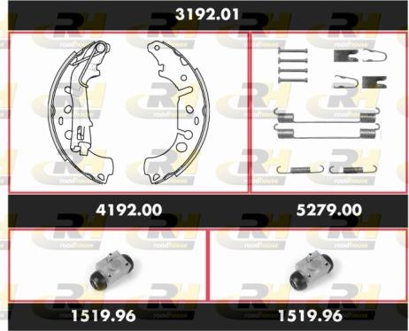 Roadhouse SPK3192.01 - Комплект тормозных колодок, барабанные autodnr.net