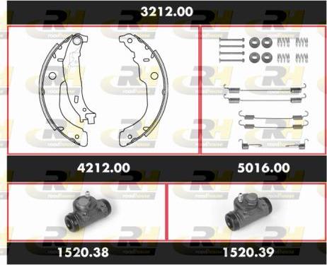 Roadhouse SPK 3212.00 - Комплект тормозных колодок, барабанные autodnr.net