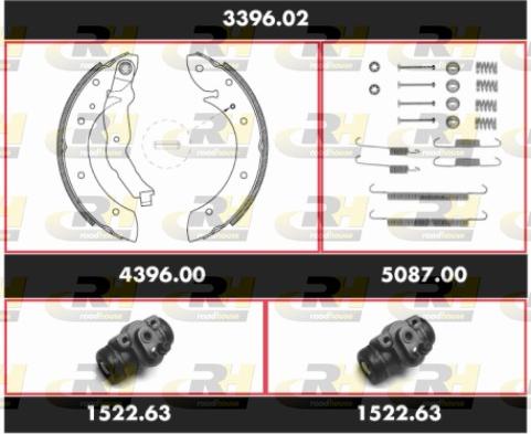 Roadhouse SPK3396.02 - Комплект тормозных колодок, барабанные autodnr.net