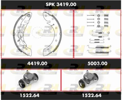 Roadhouse SPK 3419.00 - Комплект гальм, барабанний механізм autocars.com.ua