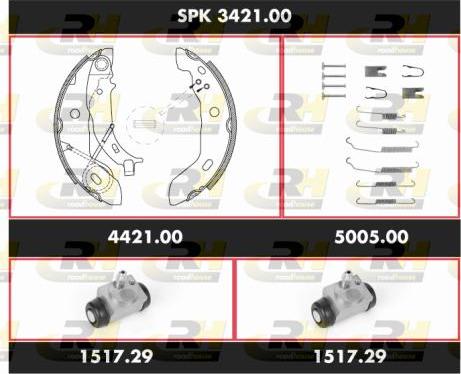 Roadhouse SPK 3421.00 - Комплект гальм, барабанний механізм autocars.com.ua