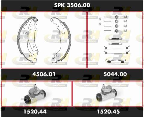 Roadhouse SPK 3506.00 - Комплект гальм, барабанний механізм autocars.com.ua