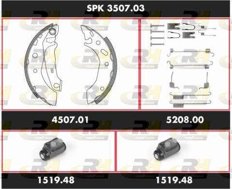 Roadhouse SPK 3507.03 - Комплект тормозных колодок, барабанные autodnr.net