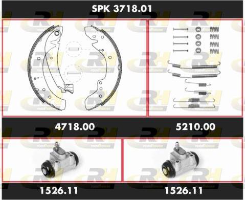 Roadhouse SPK 3718.01 - Комплект тормозных колодок, барабанные avtokuzovplus.com.ua