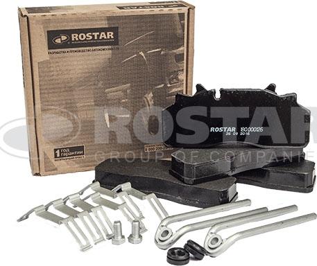 Rostar 180.000126 - Тормозные колодки, дисковые, комплект autodnr.net