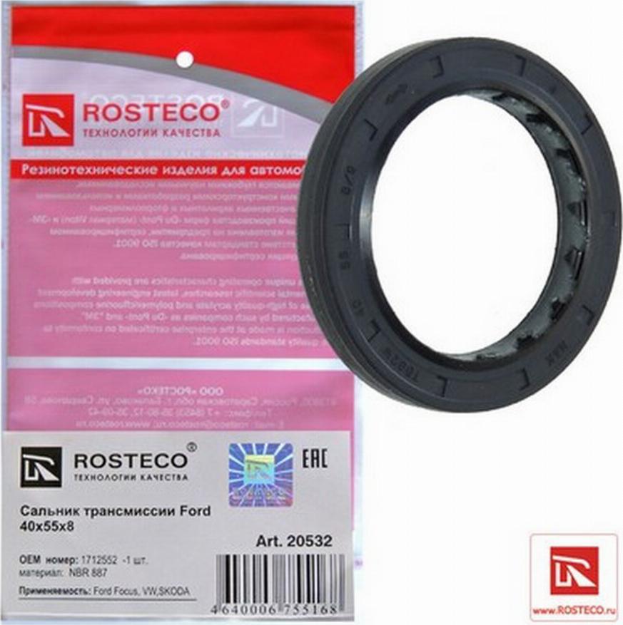 Rosteco 20532 - Уплотняющее кольцо вала, фланец автомат. коробки передач autodnr.net