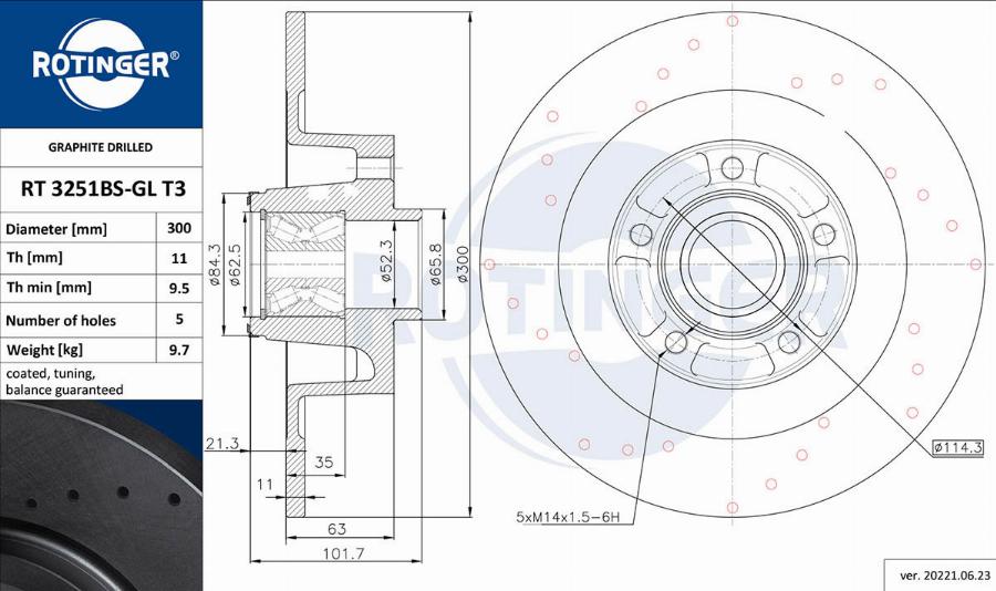 Rotinger RT 3251BS-GL T3 - Тормозной диск autodnr.net